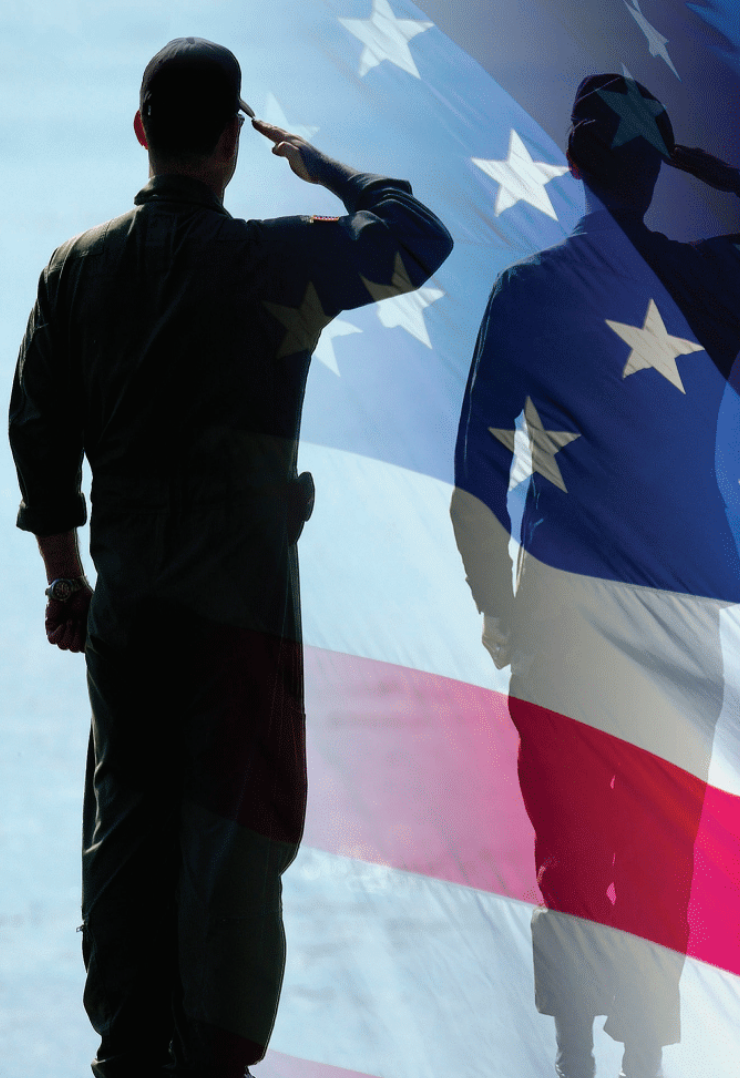 Veteran Saluting Flag